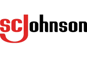 SCJ logo with stylized lowercase letters in red and black.