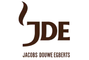 JDE Jacobs Douwe Egberts logo with stylized coffee steam above the letter J.