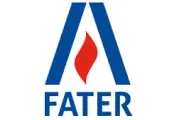 FATER company logo with a stylized blue letter A and a red flame shape inside it.