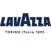 Lavazza logo with text 'Torino, Italia, 1895' below the brand name.