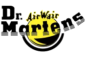 Yellow stylized text 'Air Walk rte' forming a circular shape on a black background.